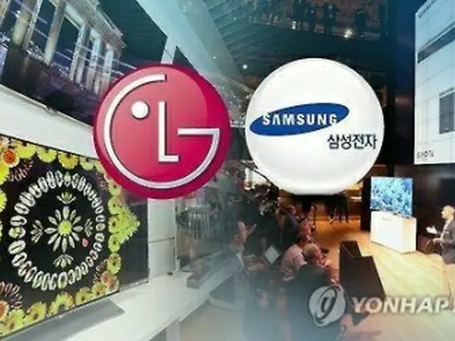 サムスン電子とLG電子のシェアはテレビ市場の半分近くを占める（コラージュ）＝（聯合ニュース）