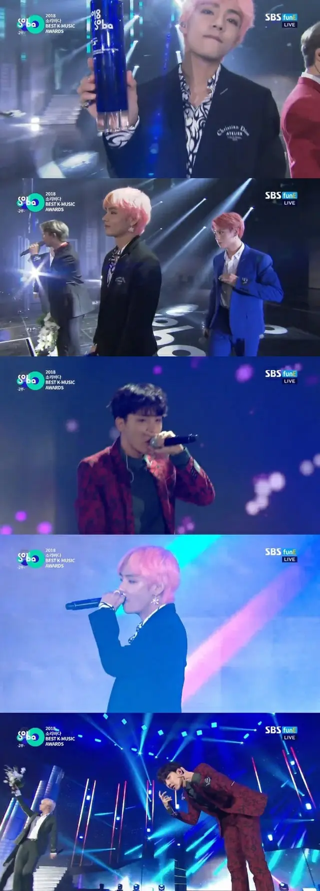 韓国ボーイズグループ「防弾少年団」が、「2018 SORIBADA BEST K-MUSIC AWARDS」で大賞を受賞した。（提供:news1）