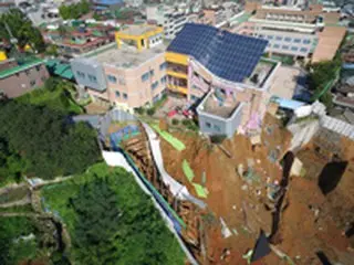 ソウル・銅雀区の工事現場で地盤沈下…併設の幼稚園が傾く被害に＝韓国