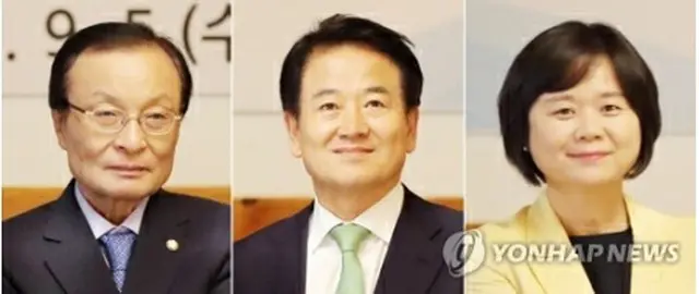 左から李海チャン氏、鄭東泳氏、李貞味氏（資料写真）＝（聯合ニュース）