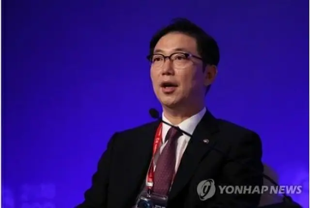 演説する千次官＝13日、ソウル（聯合ニュース）