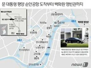 ＜平壌会談＞南北首脳、午後3時30分～5時まで初の首脳会談