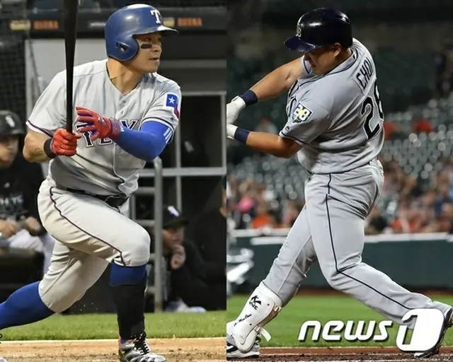 ＜MLB＞レイズのチェ・ジマン、レンジャーズ戦でマルチ出塁＝チュ・シンスは欠場（提供:news1）