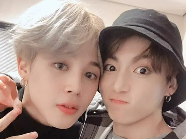 「防弾少年団」JIMINが誕生日を迎え、ジョングクが祝福。（提供:OSEN）