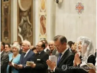 バチカンで朝鮮半島の平和祈る異例ミサ　文大統領出席し演説