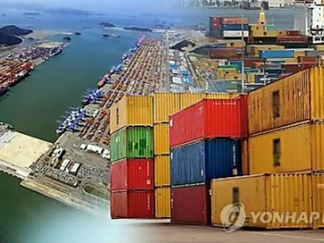 輸出入用のコンテナと港（資料写真）＝（聯合ニュース）