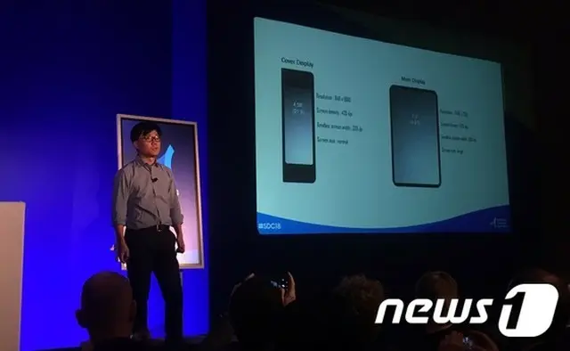 サムスン電子、折りたたみスマホ初公開（提供:news1）