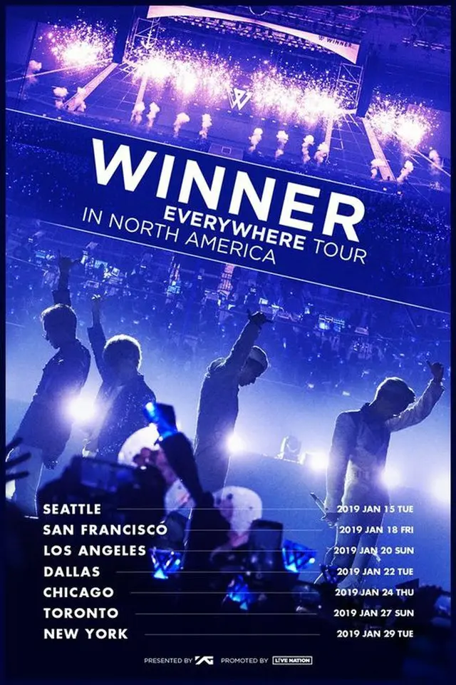 「WINNER」、来年1月デビュー初の北米ツアー確定＝米国・カナダ7都市で公演（画像:OSEN）