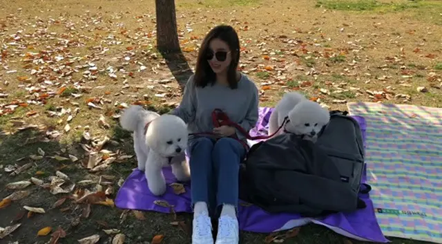 韓国女優シン・セギョンと一緒に暮らす可愛らしい愛犬2匹が話題になっている。（写真提供:OSEN）