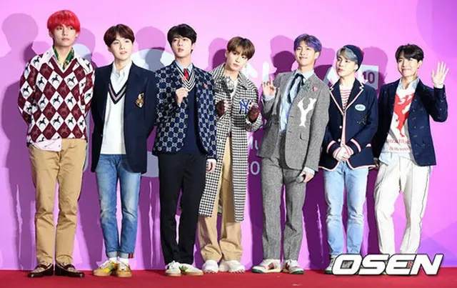 「防弾少年団」が、年末の授賞式で大賞を独占中だ。（提供:OSEN)