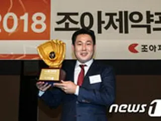 ＜野球＞“FAの目玉”ヤン・ウィジ、チョア製薬プロ野球大賞で大賞受賞