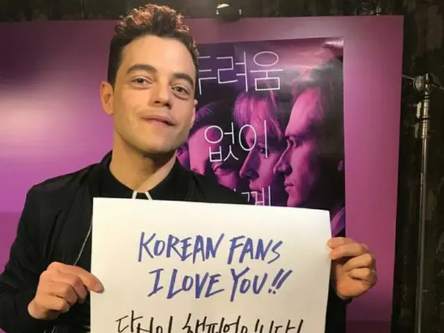 ”天才ボーカル”フレディ演じたラミ・マレック、「ボヘミアン・ラプソディ」の韓国700万人突破を記念しハングルでメッセージ（画像:OSEN）