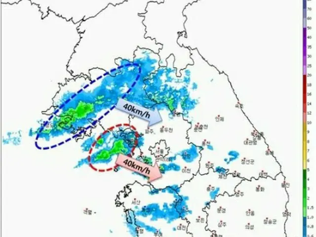 午前６時１０分現在の天気図（気象庁提供）＝（聯合ニュース）