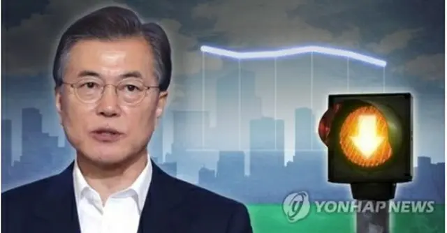 文大統領の支持率が低下している（コラージュ）＝（聯合ニュー