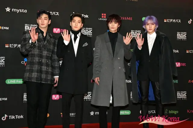 「NU‘EST W」左からベクホ、アロン、JR、レン