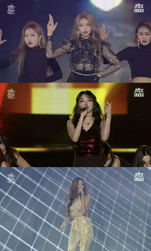 ファサ（MAMAMOO）、金色の全身スーツで視線奪う…カリスマパフォーマンス（提供:OSEN）