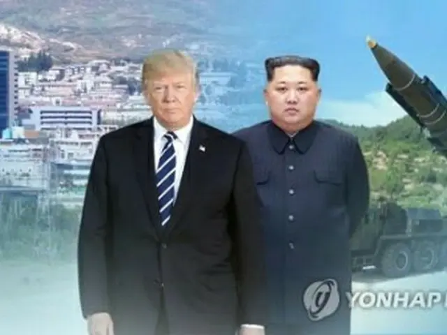 トランプ大統領（左）と金委員長（コラージュ）＝（聯合ニュースTV）