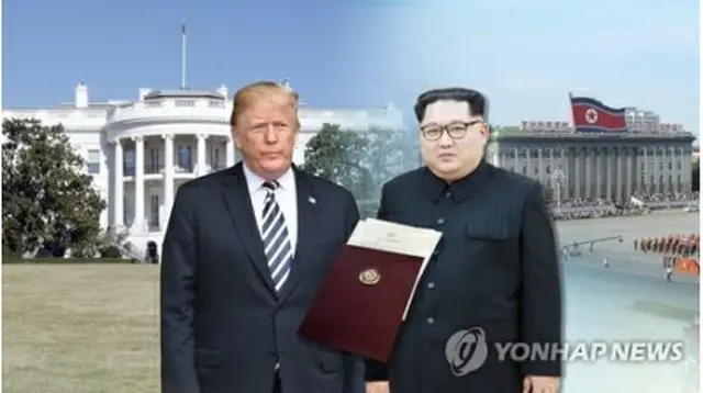 トランプ大統領（左）と金委員長（コラージュ）＝（聯合ニュースTV）