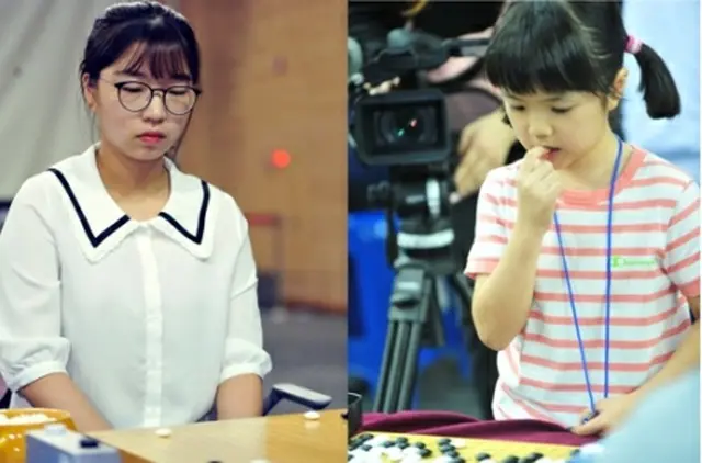崔精九段（左）と仲邑菫さん（韓国棋院提供）＝（聯合ニュース）