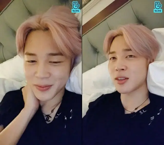 韓国ボーイズグループ「防弾少年団」メンバーのJIMINが、20日の未明にV-LIVEをおこなったところ、 アクセスが殺到してサーバーがダウンするという史上初の事態を招いたという。（写真提供:OSEN）