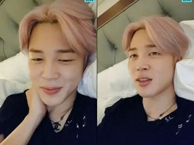 韓国ボーイズグループ「防弾少年団」メンバーのJIMINが、20日の未明にV-LIVEをおこなったところ、 アクセスが殺到してサーバーがダウンするという史上初の事態を招いたという。（写真提供:OSEN）