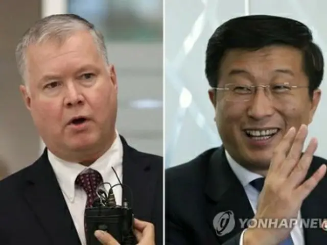 ビーガン氏（左）と金赫哲氏（資料写真）＝（聯合ニュース）