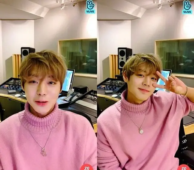 韓国プロジェクトグループ「Wanna One」で活動していたパク・ジフンが、同じく元メンバーのイ・デフィが作曲した歌でレコーディングしていることを明らかにした。（写真提供:OSEN）