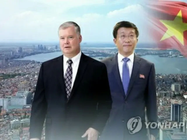 金赫哲氏（右）とビーガン氏（コラージュ）＝（聯合ニュース）