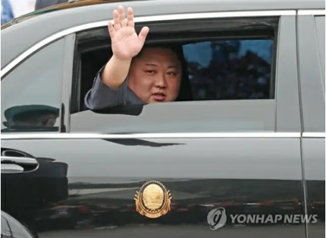 金正恩委員長＝26日、ランソン（聯合ニュース）