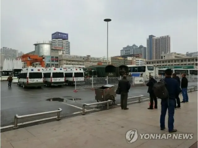 金委員長の特別列車が通過したとされる長沙駅の様子＝３日、長沙（聯合ニュース）