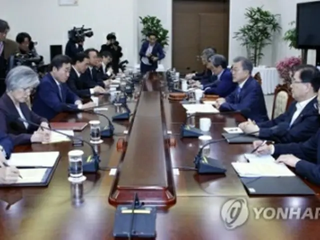 ４日に開かれた国家安全保障会議（ＮＳＣ）の様子＝（聯合ニュース）