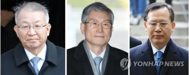 （左から）梁被告、高被告、朴被告（資料写真）＝（聯合ニュース）