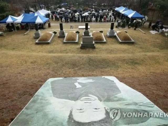 今月23日にソウルの公園で行われた安重根の追悼式の様子（資料写真）＝（聯合ニュース）