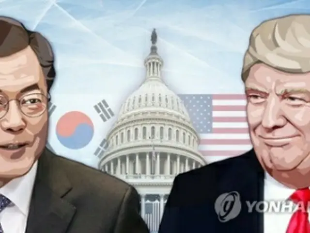 文大統領（左）とトランプ大統領（コラージュ）＝（聯合ニュース）