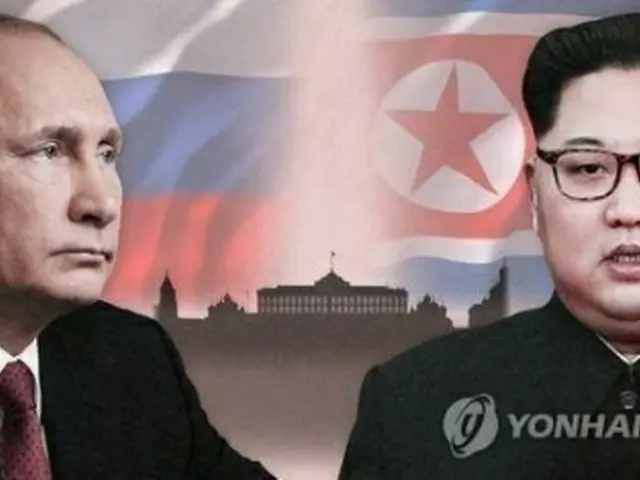 プーチン大統領（左）と金員長（コラージュ）＝（聯合ニュース）