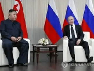 金正恩氏　プーチン氏に「朝鮮半島の平和、米国の態度に左右」