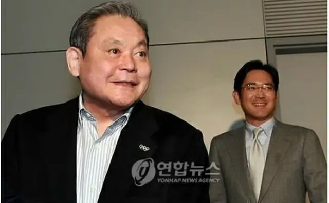 李健熙氏（左）と李在鎔氏（資料写真）=（聯合ニュース）