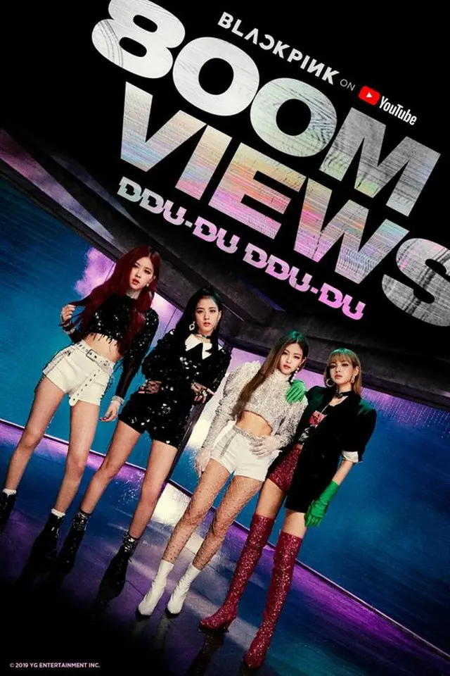 韓国ガールズグループ「BLACKPINK」の「DDU-DU DDU-DU」MVがYouTubeで8億再生を突破し、K-POPグループでは“初”で“最高”の記録となった。（提供:OSEN）