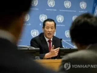 北朝鮮国連大使　会見で米に貨物船返還要求＝制裁の不当性も強調