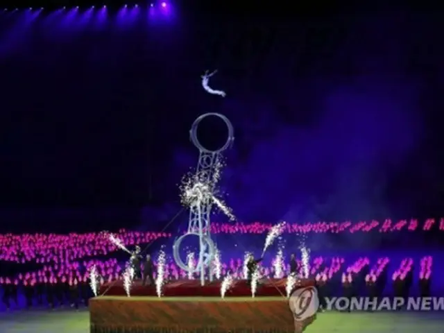 昨年行われたマスゲーム・芸術公演の様子＝（聯合ニュース）