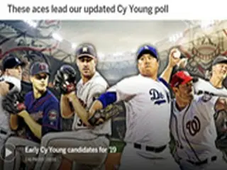 リュ・ヒョンジン、MLB.comのサイ・ヤング賞仮想投票で圧倒的1位
