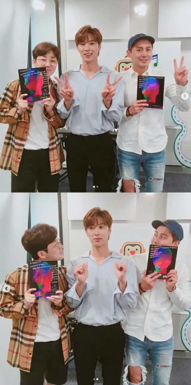 韓国ボーイズグループ「東方神起」メンバーのユンホが、DinDinとの義理でラジオ番組に出演した。（提供:OSEN）