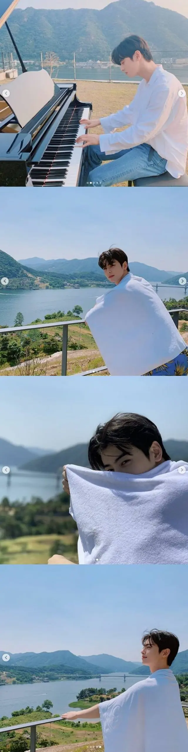 韓国ボーイズグループ「ASTRO」メンバーのチャ・ウヌが、写真集のような日常を公開した。（提供:OSEN）