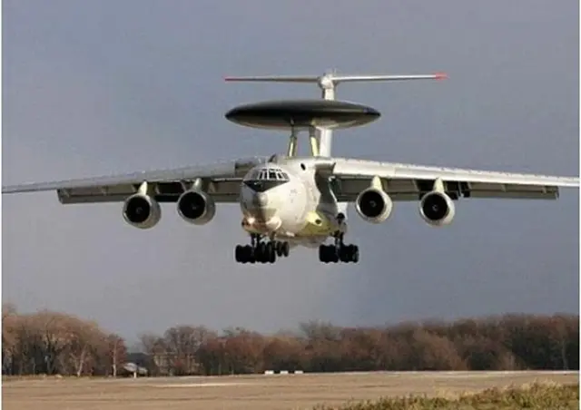 ロシアの早期警戒管制機Ａ５０（ロシア国防省のＨＰより、転載・転用禁止）＝２３日、ソウル（聯合ニュース）