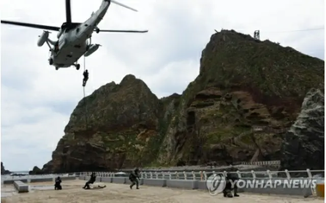 ２０１３年１０月に実施された独島防衛訓練（資料写真）＝（聯合ニュース）