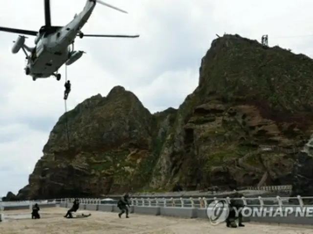 ２０１３年１０月に実施された独島防衛訓練（資料写真）＝（聯合ニュース）