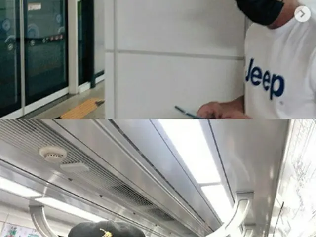 韓国俳優ハ・ジョンウが、地下鉄を利用している様子が公開されて話題になっている。（写真提供:OSEN）