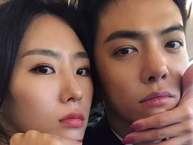 KangNam、イ・サンファ“プレ夫婦”…顔をくっつけツーショット公開、似ていくカップル（提供:News1）