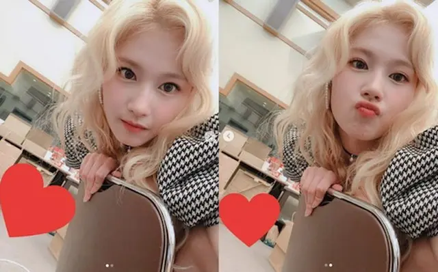 サナ（TWICE）“金髪プリンセス”…美貌爆発自撮りギフト（提供:Osen）