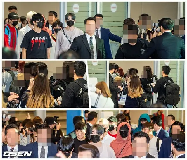 札幌で行われた「KMF2019」での出演を終えた「X1」メンバーらが18日、仁川国際空港に到着した。（提供:OSEN）